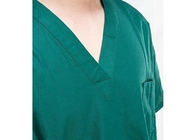 کت و شلوار اسکراب جراحی پزشکی بیمارستانی با آستین کوتاه یقه صد در صد پنبه ای