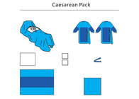 پارچه نبافته پارچه استریل جراحی 20 × 20 اینچ به رنگ آبی برای استفاده در بیمارستان