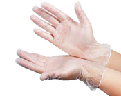 100 عدد / جعبه یکبار مصرف پودر دستکش دستکش PVC مواد مصرفی پزشکی رایگان