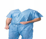 لباس اسکراب جراحی آبی نیروی دریایی , لباس اسکراب پرستاران بیمارستانی آستین کوتاه یکنواخت