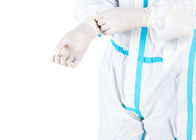 کت و شلوار اسکراب پزشکی میکرو متخلخل سفید کت و شلوار یکبار مصرف با کت و شلوار ضد ویروس هود