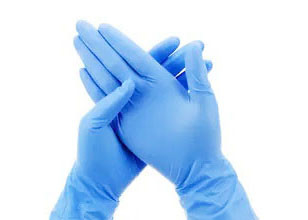 دستکش یکبار مصرف آبی نیتریل آبی پودر دستکش ایمنی معاینه رایگان