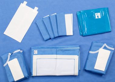 بسته های جراحی سفارشی بخش C با کیسه جمع آوری برای جراحی زایمان سزارین