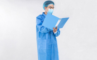 کت آزمایشگاهی پزشکی یکبار مصرف سفارشی آستین بلند کاف الاستیک یونیسکس