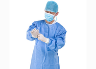 روپوش جراحی یکبار مصرف تقویت شده برای بیمارستان 30 / 40 گرم اس ام اس استریل