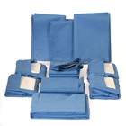 لباس جراحی یکبار مصرفی از پارچه غیر بافندگی آبی با بند بند