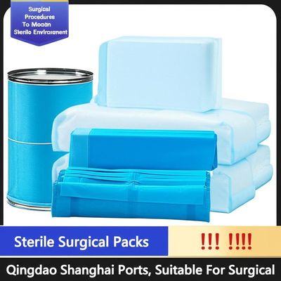 بسته های جراحی یکبار مصرفی بدون لاتکس با بخیه فوق صوتی و تعداد بسته 1/30/50 CTN برای روش های استریل
