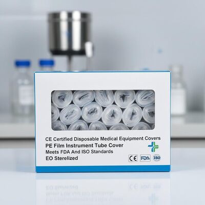 روکش‌های تجهیزات پزشکی یکبار مصرف دارای گواهی CE، پوشش فیلم PE برای لوله ابزار، مطابق با استانداردهای FDA و ISO، استریل شده با EO