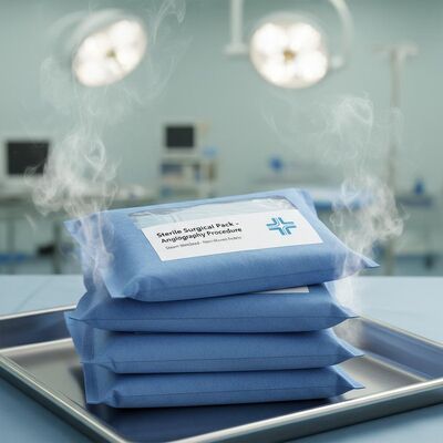 Sterile Surgical Packs with Steam Sterilization and Non-woven Fabric for Angiography Procedures